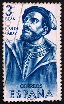 Postage stamp Spain 1962 Juan de Garay, Conquistador