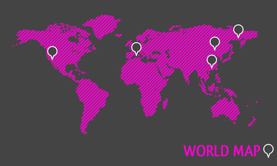World Map graphic design
