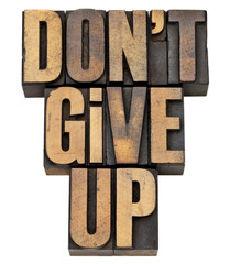 do not give up phrase