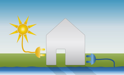 house with regenerative power supply