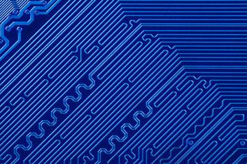 Blue electronic circuit board