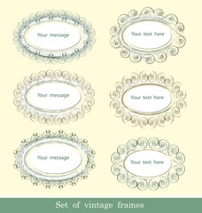 Set of vintage frames.