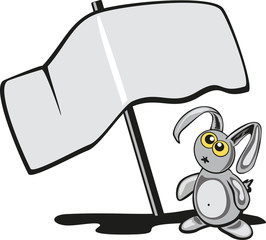 заяц с указателем