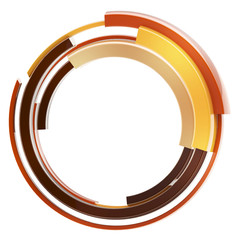 Obraz premium Abstract techno circular frame border isolated