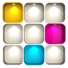 Shop window copyspace showcase isolated