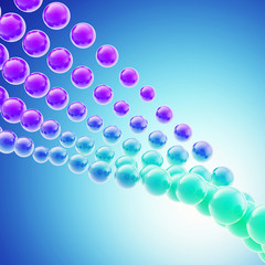 Abstract blue background made of spheres