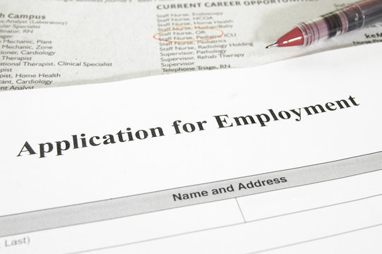 employment application and  jobs section