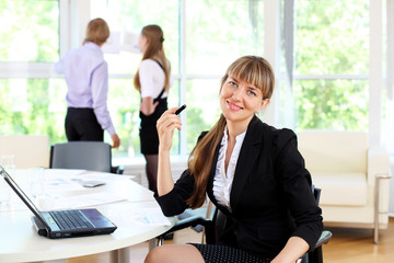 business woman in office