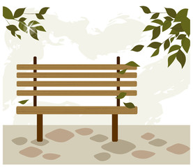 Bench in garden