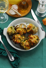 Carciofi ripieni Stuffed artichokes
