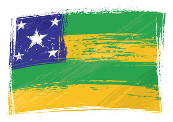 Brazilian state Sergipe flag - obrazy, fototapety, plakaty