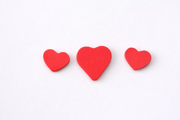 Obraz na płótnie Canvas red hearts
