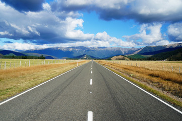 Country Road - Highway 63 in Newzealand