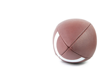 American football, white background, copyspace