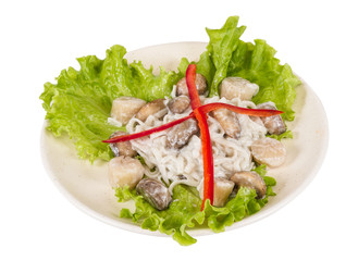 Popular Japanese Dish, with scallops and mushrooms
