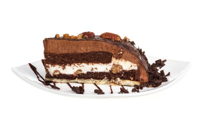 Piece of chocolate cake