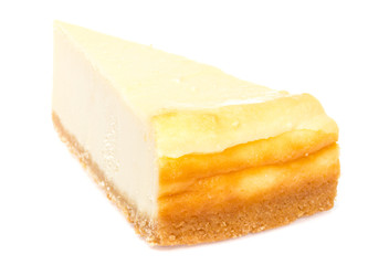 Cheesecake isolated on white background