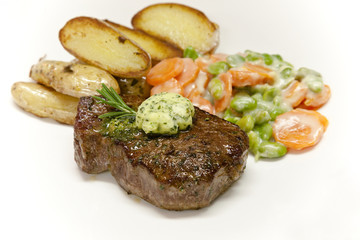 Juicy Steak with Vegetablles