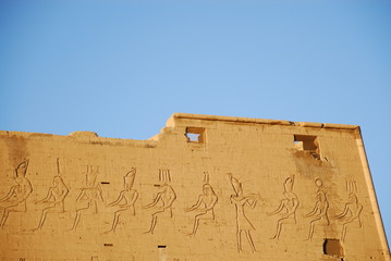 Africa, Egypt, Edfu, Horus Tempel.Imposantes building