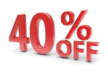 40 percent discount