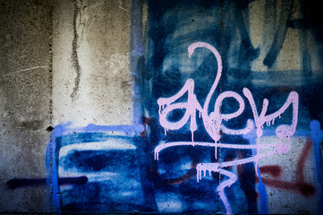 Abstract graffiti on the wall