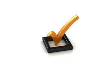 Check Mark. White background