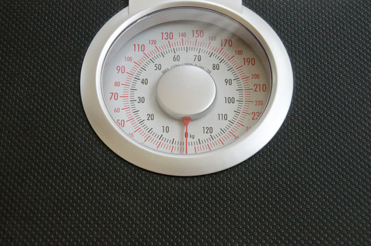 analog weigh scale close up