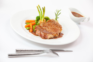Grilled steak