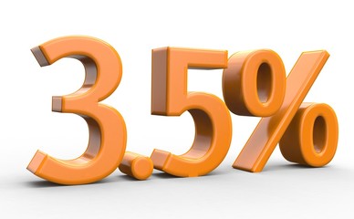 3.5 % 3d Schrift orange