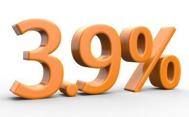 3.9 % 3d Schrift orange