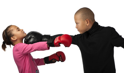 Boy punches girl