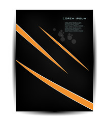 Vector torn paper background and black card