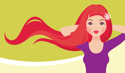 Girl with red hair