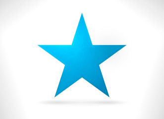 Obraz premium Blue abstract star shape