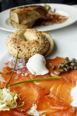 Smoked Salmon Platter with Bagel