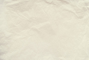 Crumpled white old paper texture