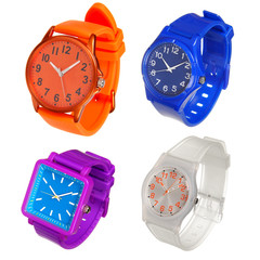 colorful set of wrist watches isolated on white - 40955888
