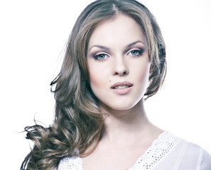 Face of a beautiful young woman