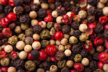 Macro closeup of colorful pepper