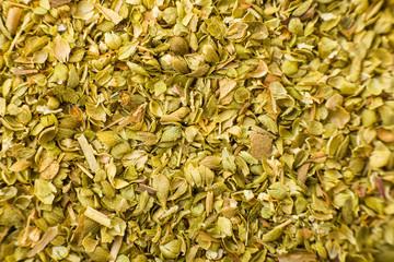 Closeup of oregano spice