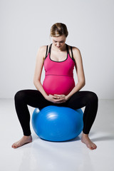 Fototapeta na wymiar Pregnant woman relaxing