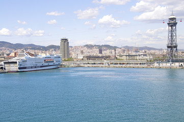 Blick auf den Hafen von Barcelona