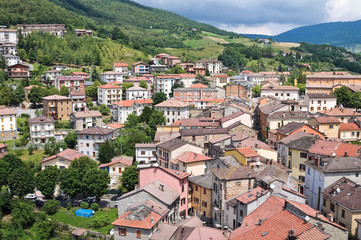 Fototapeta na wymiar Panoramiczny widok z Bardi. Emilia-Romania. Włochy.