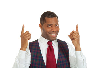 Portrait african man on white background