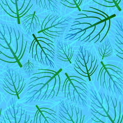 Vector seamless pattern of natural blue - obrazy, fototapety, plakaty