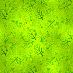 Vector seamless pattern of organic green