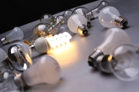 An energy-saving bulb among others