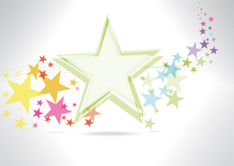 Multicolor stars abstract