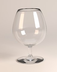 3d render of empty glass