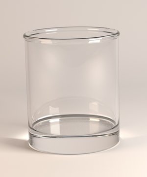 3d render of empty glass